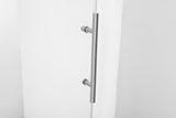 Ratel 4 WHEELS ROUND FRAMELESS 10MM THICK TEMPERED GLASS SHOWER DOOR 60"W x 76"H - Chrome