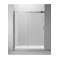 Ratel SQUARE FRAMELESS SHOWER GLASS DOOR (10MM) THICK TEMPERED GLASS 60"W X 76"H - CHROME