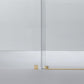 Ratel 4 WHEELS ROUND FRAMELESS 10MM THICK TEMPERED GLASS SHOWER DOOR ON BATHTUB 60"W x 58"H - Brushed Gold