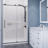 Anzzi Leon Series Frameless Sliding Shower Door (48" W x 76" H) with Handle