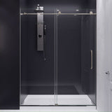 Anzzi Leon Series Frameless Sliding Shower Door (60" W x 76" H) with Handle