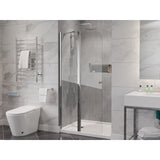 Anzzi Romance Frameless Swinging Shower Door (33.5"W x 72"H) in Crystal Clear glass