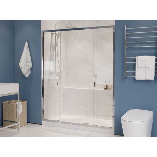 Anzzi Enchant Framed Sliding Shower Door (60.4"W x 70"H) in Crystal Clear glass