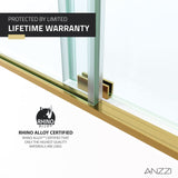 Anzzi Don Series Frameless Sliding Tub Door (60" W x 62" H) in Crystal Clear glass