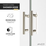 Anzzi Enchant Framed Sliding Shower Door (60.4"W x 70"H) in Crystal Clear glass