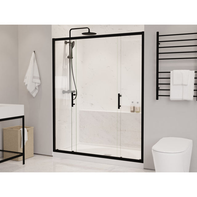 Anzzi Enchant Framed Sliding Shower Door (60.4"W x 70"H) in Crystal Clear glass