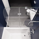 Anzzi Pacific Series Frameless Hinged (48"W x 58"H) Tub Door