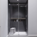 Anzzi Madam Series Frameless Sliding Shower Door (48" W x 76" H) with Handle