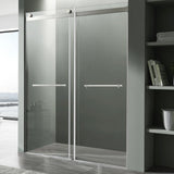 Anzzi Kahn Series Frameless Sliding Shower Door (60" W x 76" H) with Horizontal Handle