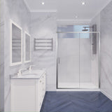 Anzzi Halberd Framed Sliding Shower Door (48" W x 72" H) in Crystal Clear