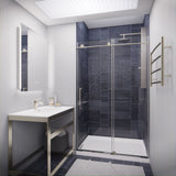 Anzzi Madam Series Frameless Sliding Shower Door (48" W x 76" H) with Handle