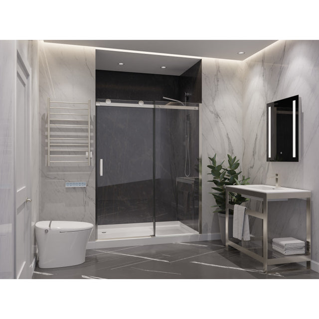 Anzzi Rhodes Series Frameless Sliding Shower Door (48" W x 76" H) with Handle