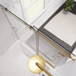 Anzzi Don Series Frameless Sliding (60"W x 62"H) Tub Door in Brushed Gold