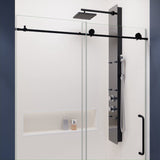 Anzzi Leon Series Frameless Sliding Shower Door (48" W x 76" H) with Handle