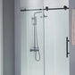 Woodbridge Frameless (60"W × 62"H) Clear Tempered Glass Shower Door - Matte Black Finish