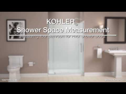 Kohler Revel® Pivot shower door (35.1" - 40" W x 70" H) with 5/16" (8mm) thick glass