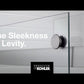 Kohler Levity® Sliding shower door (56.6" - 59.6" W x 74" H) with 1/4" (6mm) thick Crystal Clear glass in Matte Black