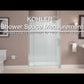 Kohler Revel® Pivot Shower door (27.3" - 31.1" W x 70" H) with 1/4" (6mm) thick Frosted glass in Anodized Dark Bronze