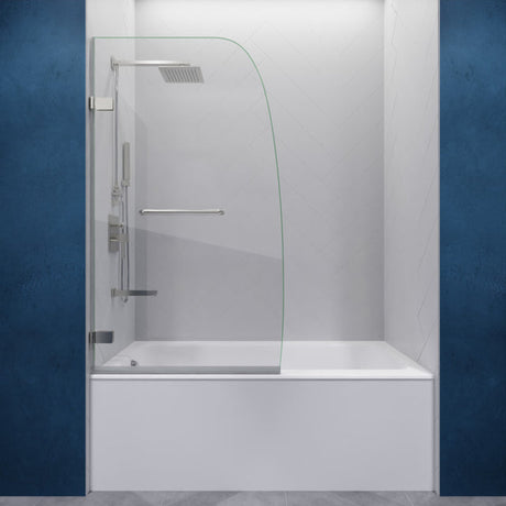 Anzzi Vensea Series Frameless Hinged (31.5"W x 56"H) Tub Door