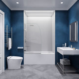 Anzzi Vensea Series Frameless Hinged (31.5"W x 56"H) Tub Door