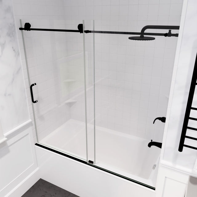 Anzzi Don Series Frameless Sliding Tub Door (60" W x 62" H) in Crystal Clear glass