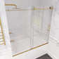 Anzzi Don Series Frameless Sliding (60"W x 62"H) Tub Door in Brushed Gold