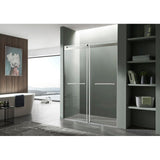 Anzzi Kahn Series Frameless Sliding Shower Door (48"W x 76"H) with Horizontal Handle