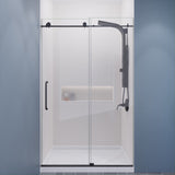 Anzzi Leon Series Frameless Sliding Shower Door (48" W x 76" H) with Handle