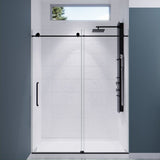 Anzzi Madam Series Frameless Sliding Shower Door (60" W x 76" H) with Handle