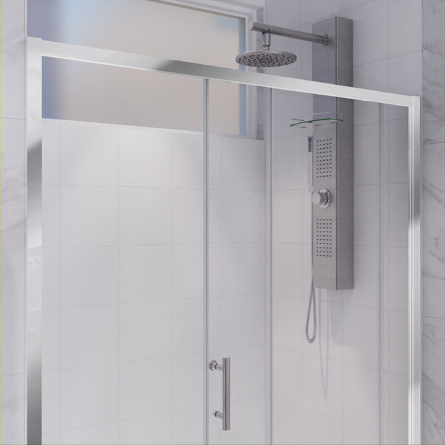 Anzzi Halberd Framed Sliding Shower Door (48" W x 72" H) in Crystal Clear