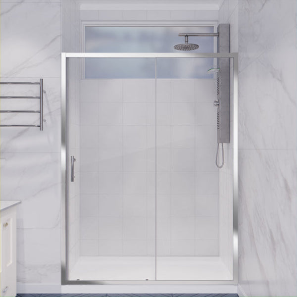 Anzzi Halberd Framed Shower Door (48W x 72H) in Polished Chrome