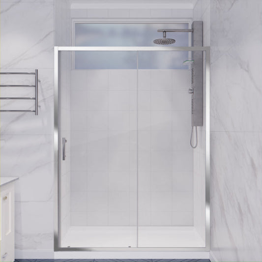 Anzzi Halberd Framed Shower Door (60"W x 72"H) in Polished Chrome