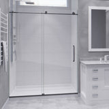 Anzzi Leon Series Frameless Sliding Shower Door (60" W x 76" H) with Handle