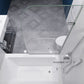 Anzzi Grand Series Frameless Hinged (31.5"W x 56"H) Tub Door in Chrome