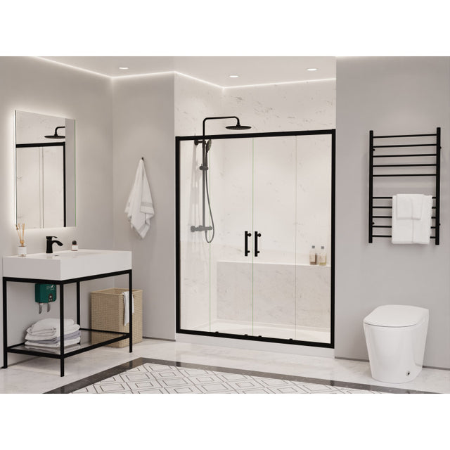 Anzzi Enchant Framed Sliding Shower Door (60.4"W x 70"H) in Crystal Clear glass