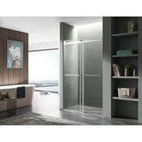 Anzzi Kahn Series Frameless Sliding Shower Door (60" W x 76" H) with Horizontal Handle