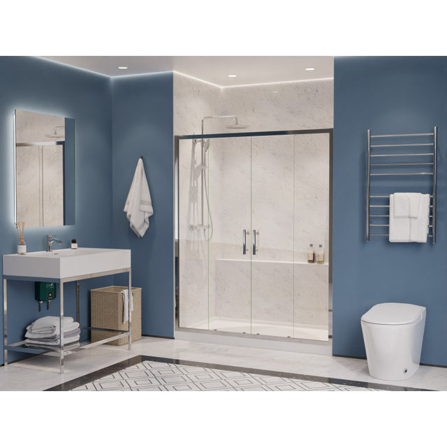 Anzzi Enchant Framed Sliding Shower Door (60.4"W x 70"H) in Crystal Clear glass