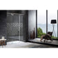 Anzzi Grove Series Left Side Semi-Frameless Hinged (63"W x 78.74"H) Shower Door in Chrome with Handle